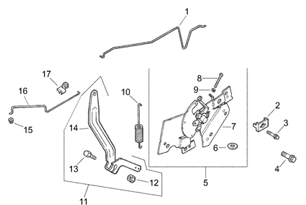 Part Location Diagram of KH-12-755-83 Cub Cadet Kit, Governor Lever